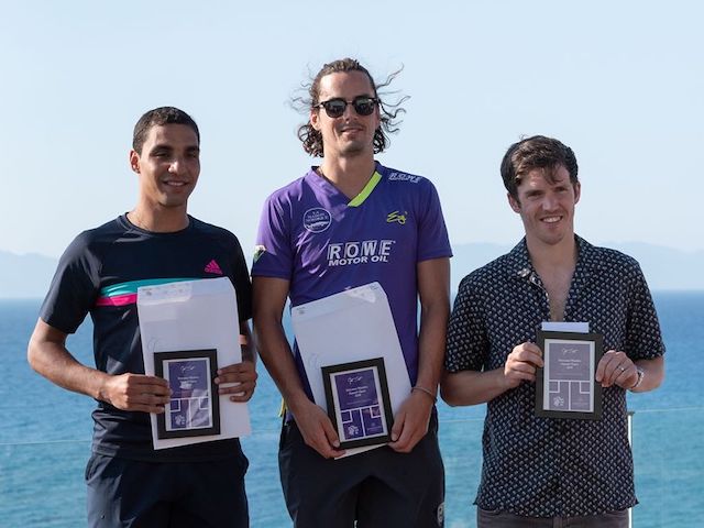 Paul Coll, Zahed Salem and Chris Simpson receiving awards.